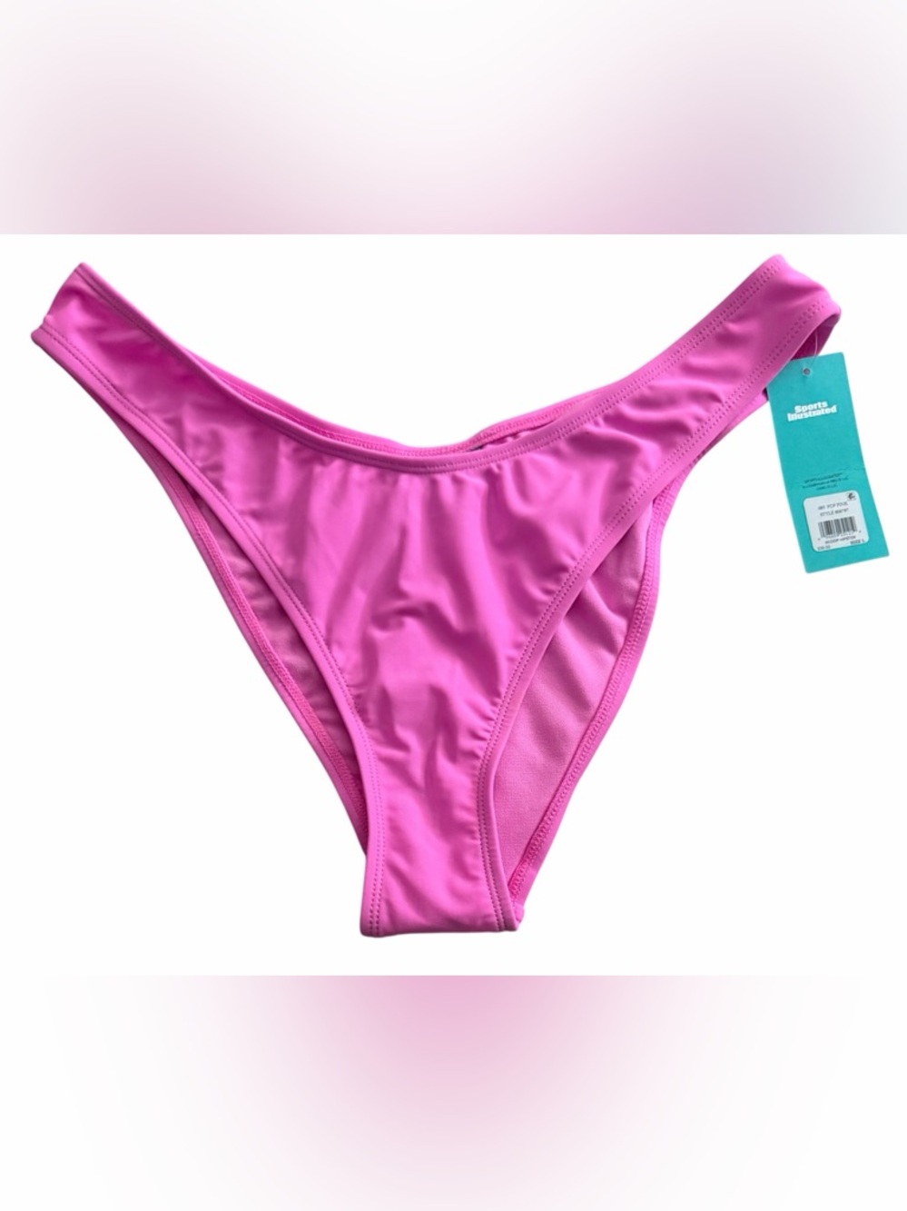 Sports Illustrated Swim Pop Pink Hipster Bikini Bottom, Size L